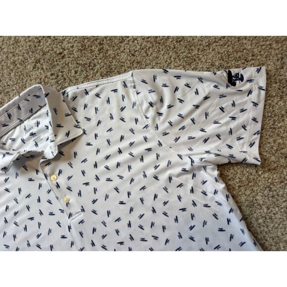 Johnnie-O Collared Polo shirt, men's size XL, Surfer Print, preppy golf - Picture 9 of 9